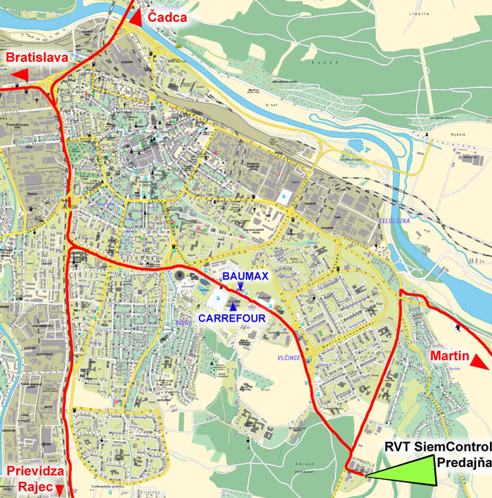 Po kliknutí sa zobrazí interaktívna mapa na serveri ATLAS.SK